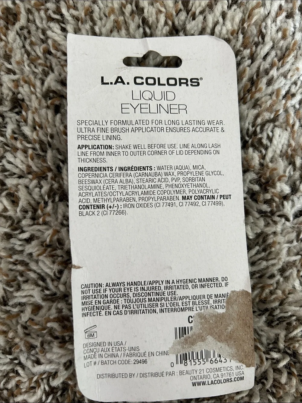 L.A. COLORS Liquid Eyeliner - Black Brown